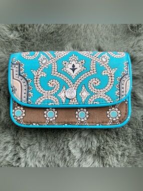 Vera Bradley Turquoise & Brown Patterned Women's Wallet
